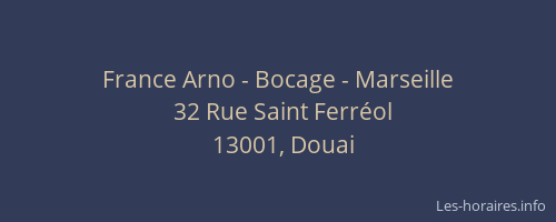 France Arno - Bocage - Marseille