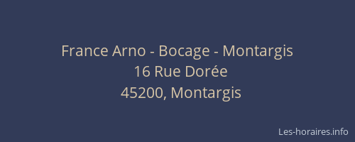 France Arno - Bocage - Montargis