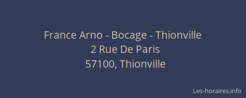 France Arno - Bocage - Thionville