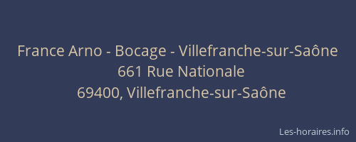 France Arno - Bocage - Villefranche-sur-Saône