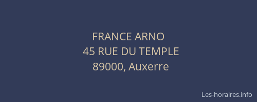 FRANCE ARNO