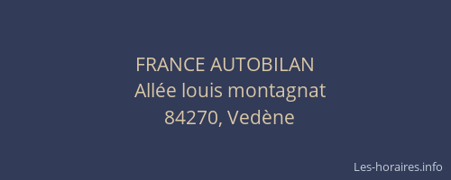 FRANCE AUTOBILAN