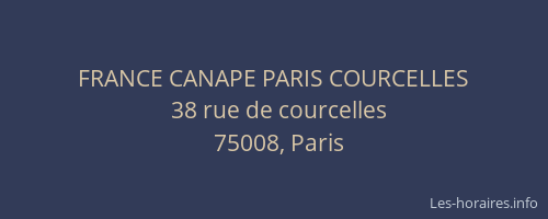 FRANCE CANAPE PARIS COURCELLES