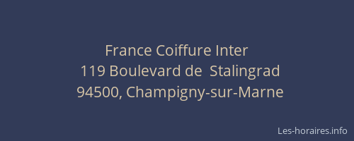 France Coiffure Inter