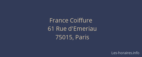 France Coiffure