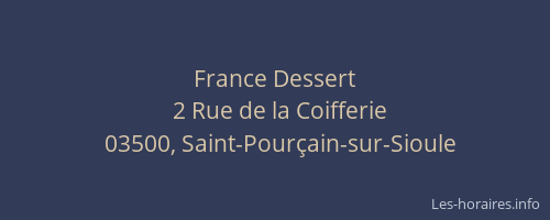 France Dessert