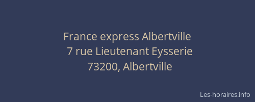 France express Albertville