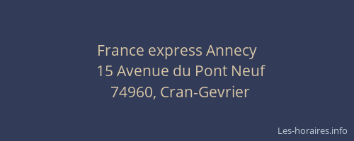 France express Annecy