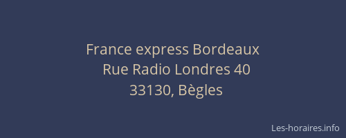 France express Bordeaux