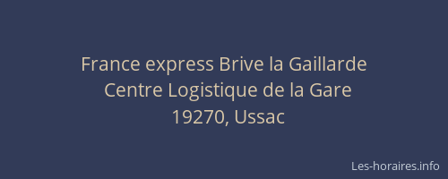 France express Brive la Gaillarde