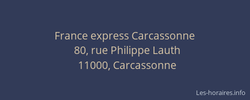 France express Carcassonne