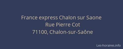 France express Chalon sur Saone