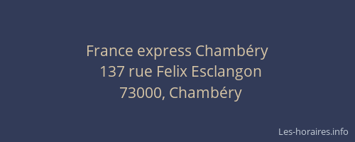 France express Chambéry