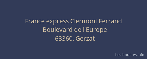 France express Clermont Ferrand