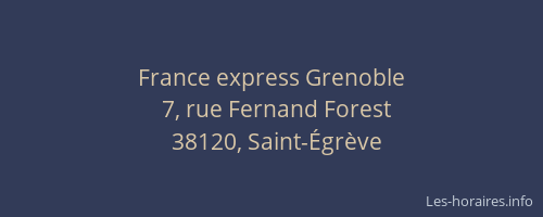 France express Grenoble