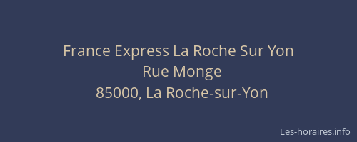 France Express La Roche Sur Yon