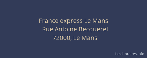 France express Le Mans