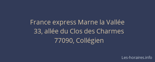 France express Marne la Vallée