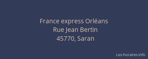 France express Orléans
