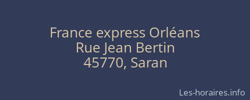 France express Orléans