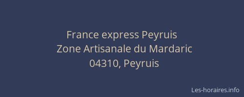 France express Peyruis