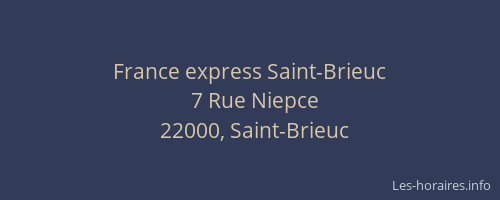 France express Saint-Brieuc