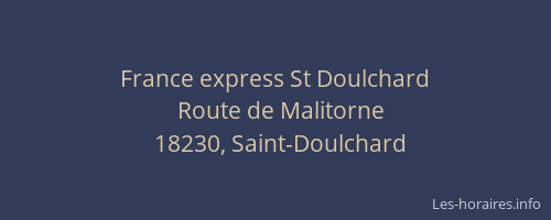 France express St Doulchard