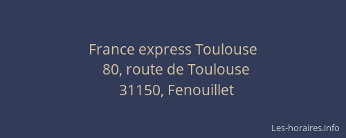 France express Toulouse