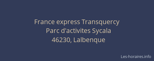 France express Transquercy