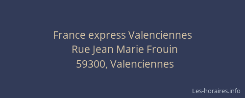 France express Valenciennes