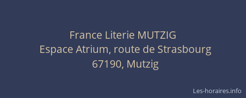 France Literie MUTZIG