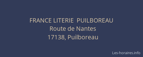 FRANCE LITERIE  PUILBOREAU