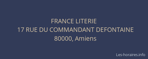FRANCE LITERIE