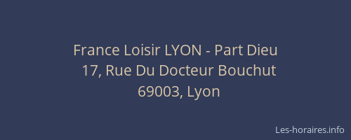 France Loisir LYON - Part Dieu