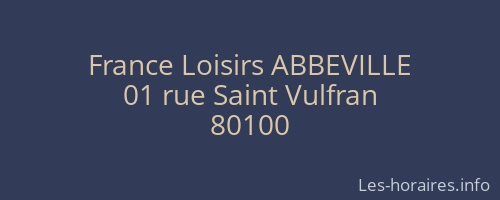 France Loisirs ABBEVILLE