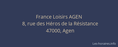 France Loisirs AGEN