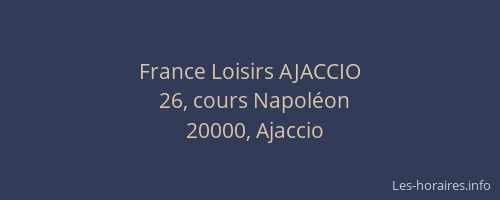 France Loisirs AJACCIO