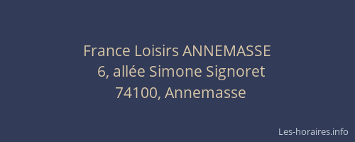 France Loisirs ANNEMASSE