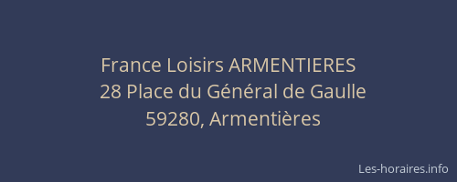 France Loisirs ARMENTIERES