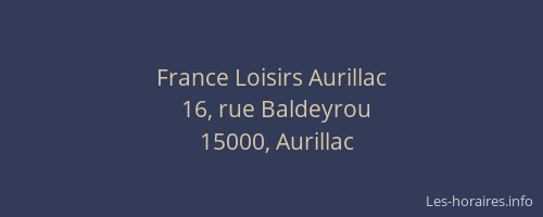 France Loisirs Aurillac