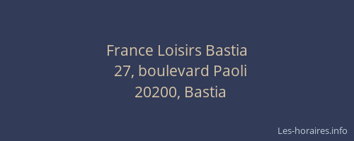 France Loisirs Bastia