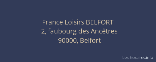 France Loisirs BELFORT