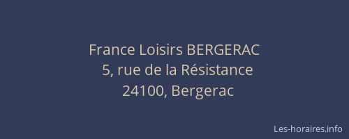 France Loisirs BERGERAC