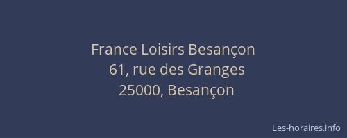 France Loisirs Besançon