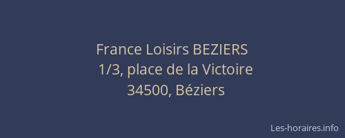 France Loisirs BEZIERS