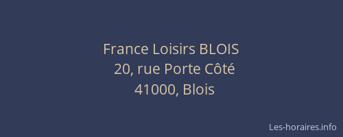 France Loisirs BLOIS