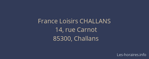 France Loisirs CHALLANS