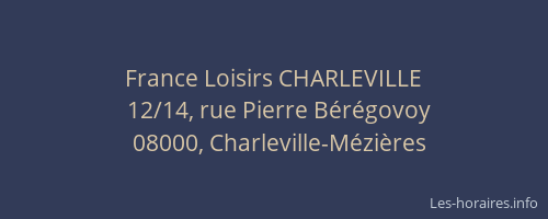 France Loisirs CHARLEVILLE