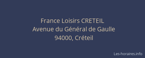 France Loisirs CRETEIL