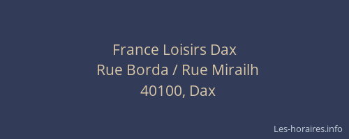 France Loisirs Dax